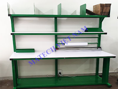 bàn đóng gói sản phẩm khung thép