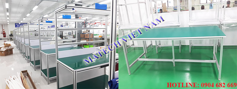 Bàn thao tác khung nhôm định hình