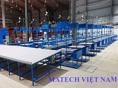 ban thao tac khung thep do Matech san xuat