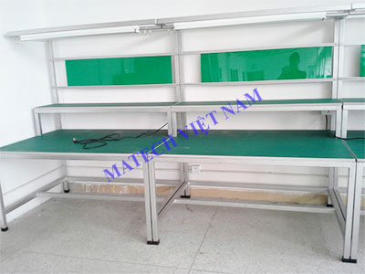 bàn thao tác inox mặt gỗ
