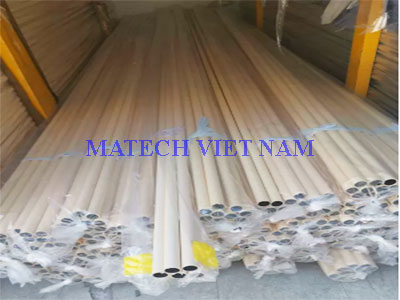 ống thép bọc nhựa vàng kem