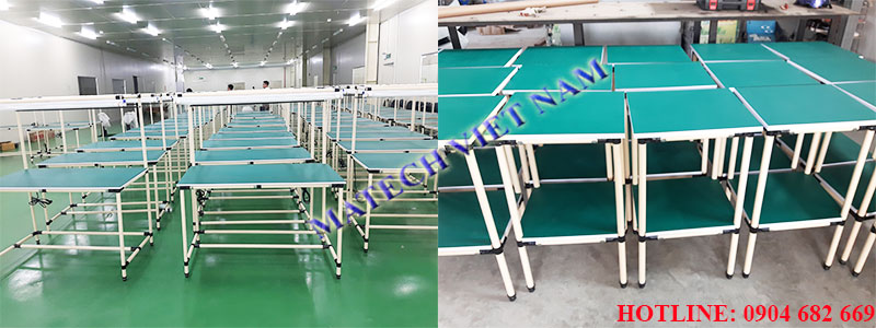 Hình ảnh Bàn thao tác lắp ráp từ ống bọc nhựa và khớp nối HJ