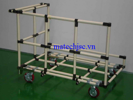 Xe đẩy hàng ống thép bọc nhựa khớp nối HJ