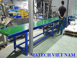 Băng tải PVC dài 6.8m lắp đặt nhà kho Sunhouse