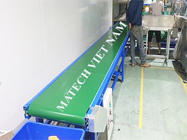 Băng tải PVC khung thép dài 5.8m công ty Sunhouse