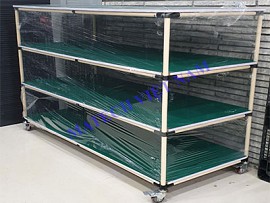 Xe đẩy 4 tầng ống thép bọc nhựa