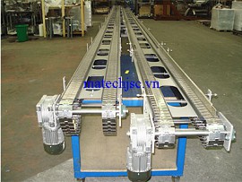 Băng tải đôi xích bản lề inox
