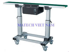 Băng tải nghiêng PU 2 chân tăng chỉnh