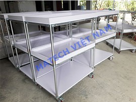 Xe đẩy ống thép mạ kẽm có thành chắn