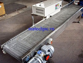 Băng tải xích lưới inox khung inox