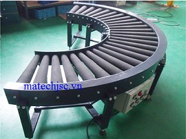 Dàn con lăn cong 180 con  lăn cao su