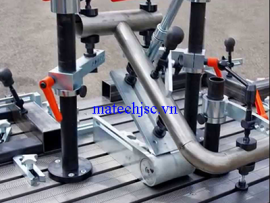 Jig hàn chi tiết ống cong phức tạp