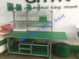 Bàn đóng gói nhôm định hình cho công ty GHTK