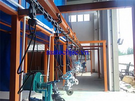 Băng tải xích treo nhà máy sản xuất cơ khí