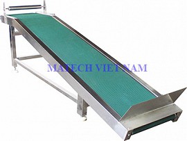 Băng tải gấp khúc PVC khung inox