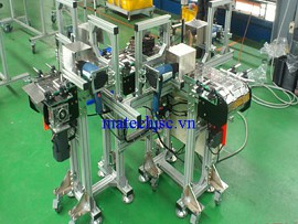 Băng tải xích bản lề inox khung nhôm