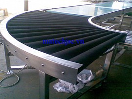 Dàn con lăn cong 90 con lăn cao su