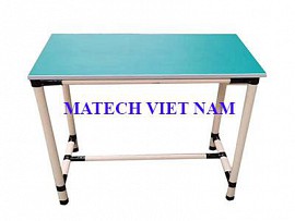 Bàn thao tác ống thép bọc nhựa 1 tầng đơn giản
