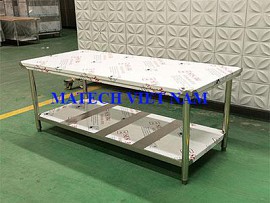 Bàn thao tác inox 304 hai tầng