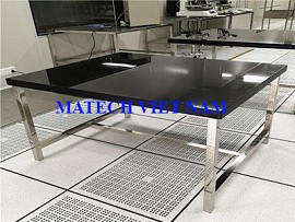 Bàn thao tác khung inox mặt đá