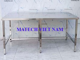 Bàn thao tác inox đơn giản 6 chân