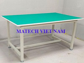 Bàn thao tác khung thép 1 tầng đơn giản