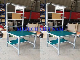Bàn thao tác nhôm định hình chống tĩnh điện có bộ gá màn hình