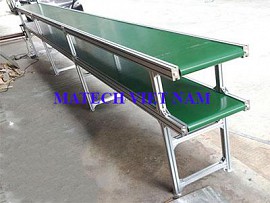 Băng tải PVC hai tầng khung nhôm định hình