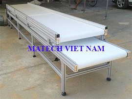 Băng tải PU hai tầng khung nhôm định hình