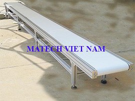 Băng tải PU dài 9m khung nhôm
