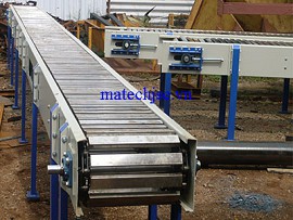 Băng tải xích con lăn khung thép sơn tĩnh điện