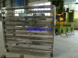 Xe để trục con lăn máy rửa phòng sạch