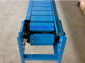 Băng tải xích con lăn thép sơn tĩnh điện