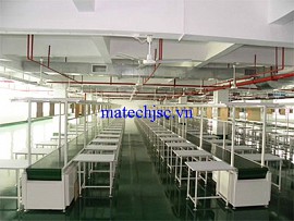 Băng truyền khung thép bàn thao tác rời