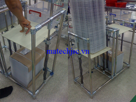 Bàn thao tác để hàng mặt bàn tự nâng