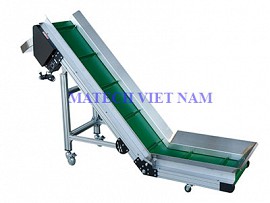 Băng tải gấp khúc PVC 2 đoạn có gân