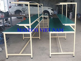 Bàn thao tác khung thép dài 3 mét