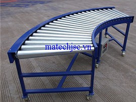Dàn con lăn cong 90 độ khung thép